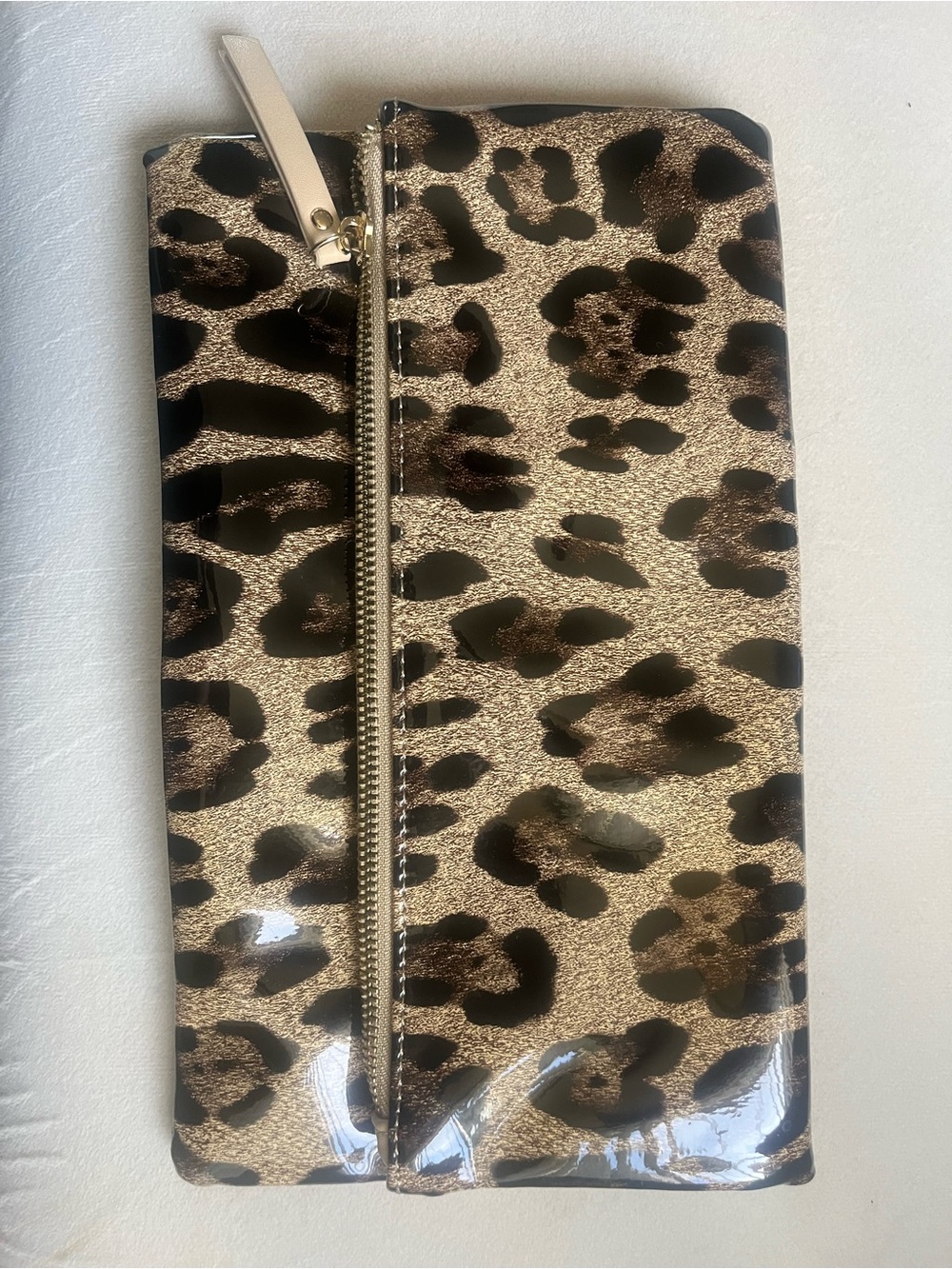 Steve Madden Black and Cream Leopard Clutch